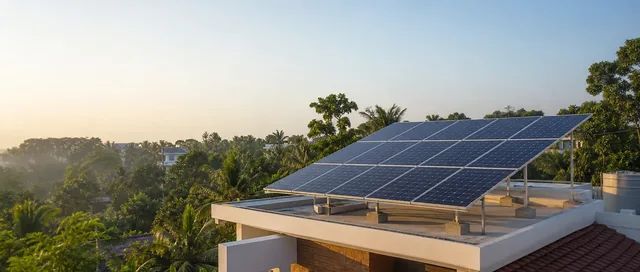 Rooftop solar installation in Thiruvananthapuram, Kerala